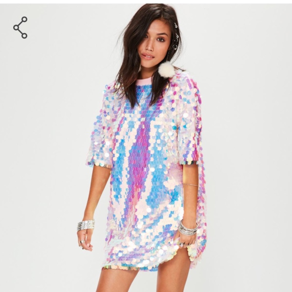 Misguided sequin party dress